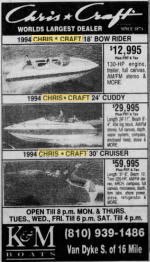 Chris-Craft Boats - 1994 Ad (newer photo)